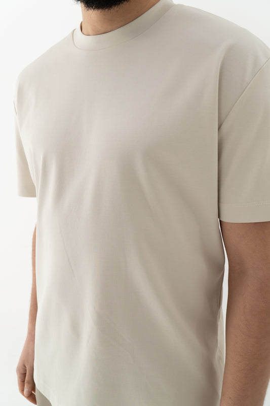 DOUBLE MERCERIZED T-SHIRT - PEARL WHITE