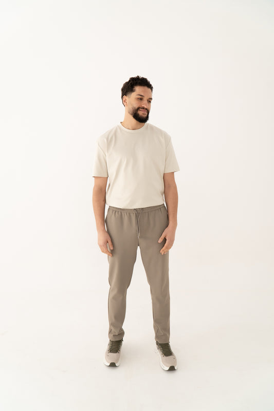 DOUBLE MERCERIZED T-SHIRT - PEARL WHITE