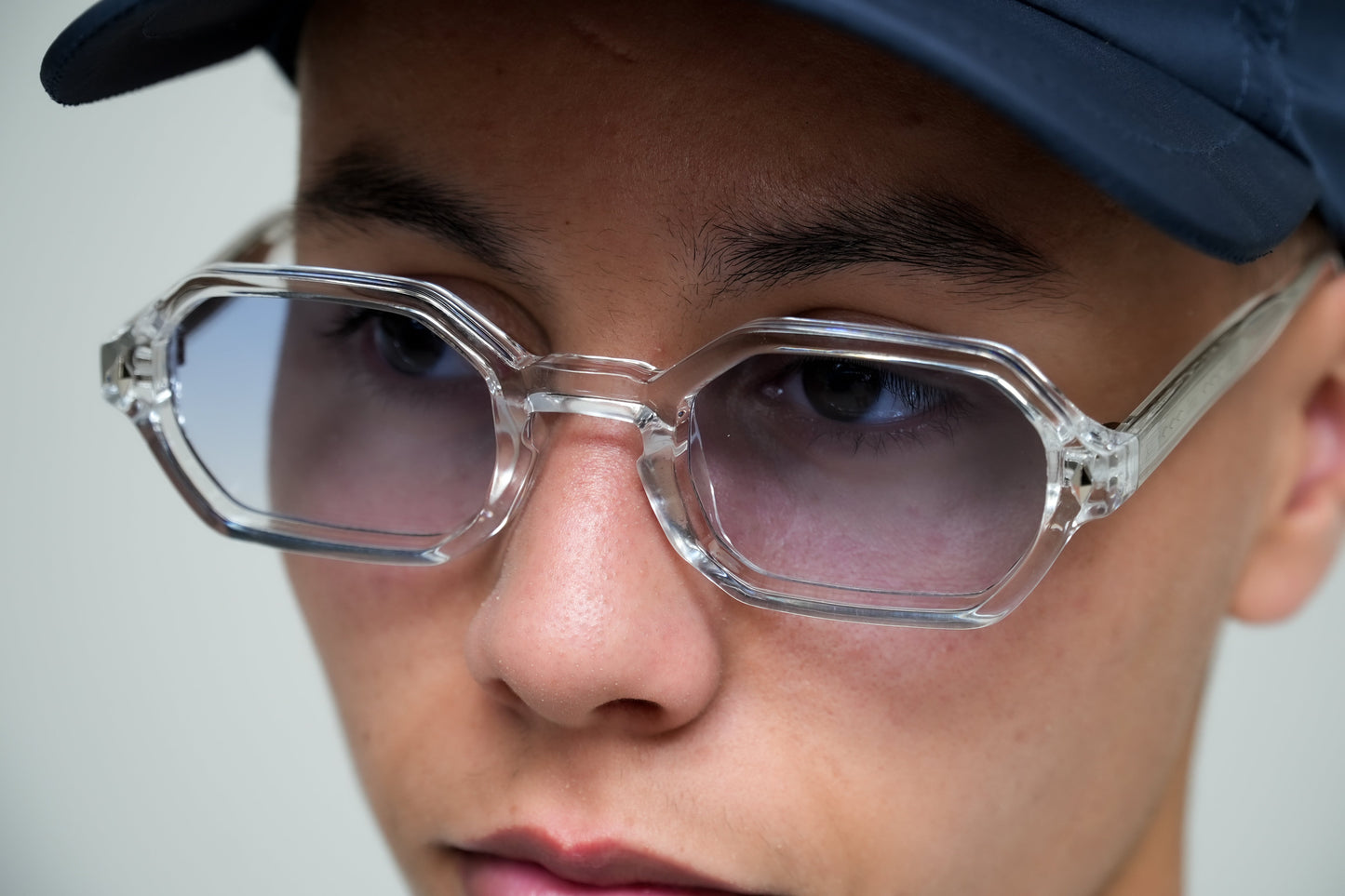 De Essentiële Bril Transparant Blauw