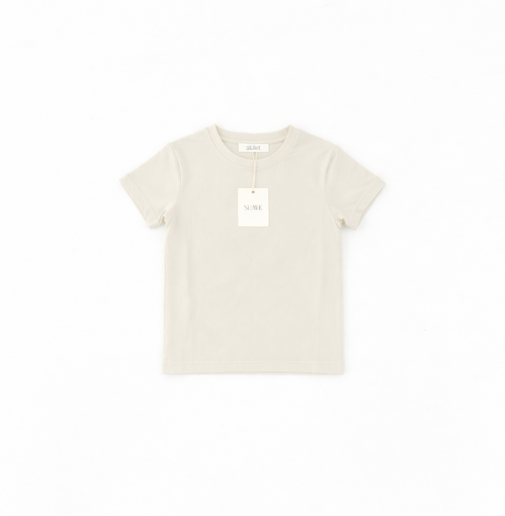 Lavory kinder t-shirt beige parelwit premium basic kleding