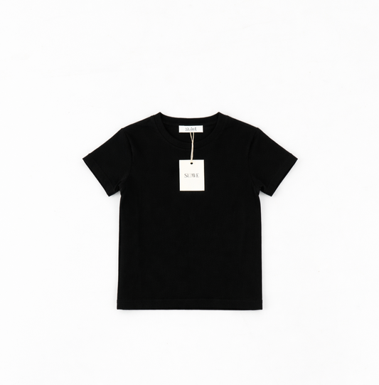 Lavory kinder t-shirt zwart premium basic kleding