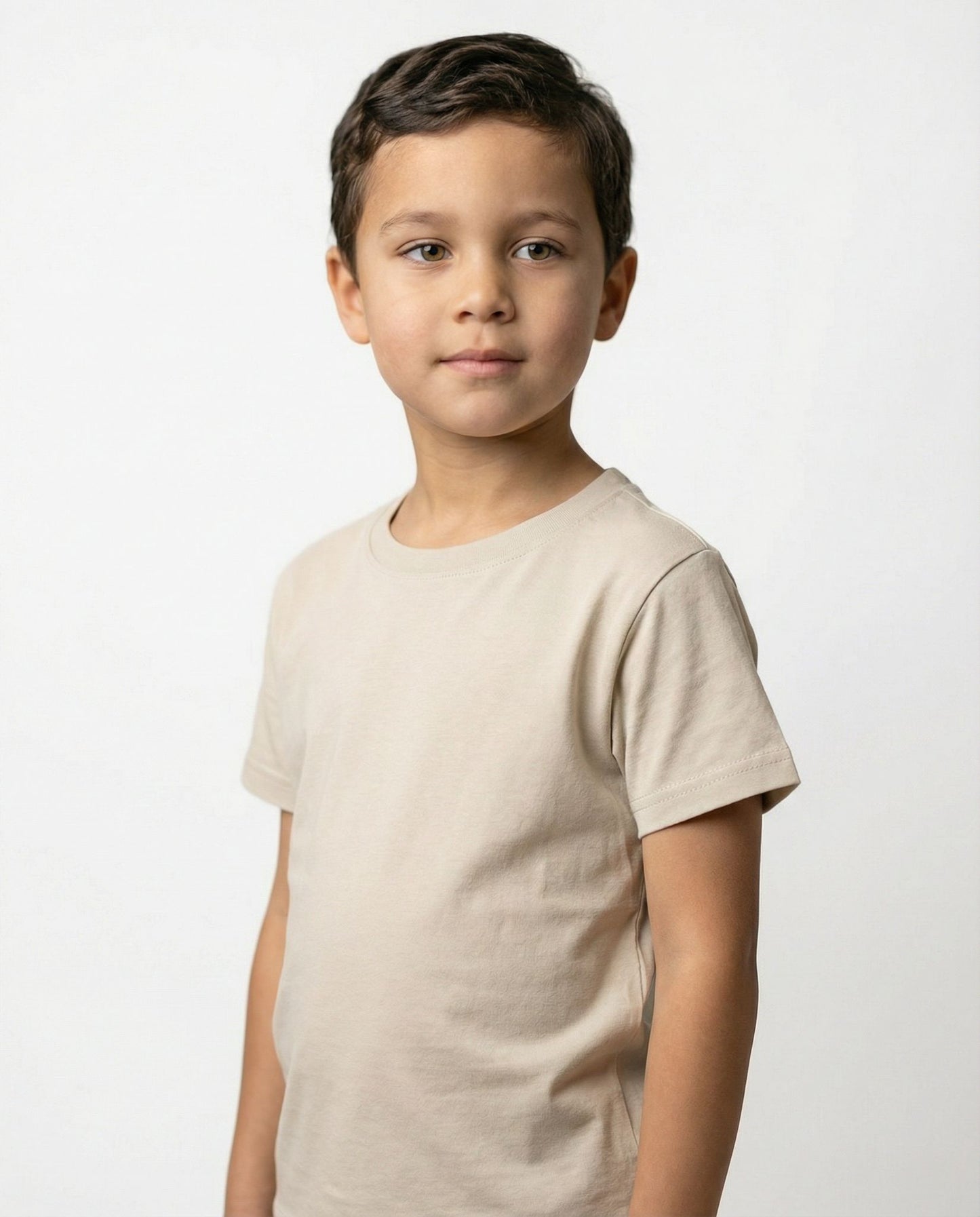 premium kinder t-shirt beige casual kleding