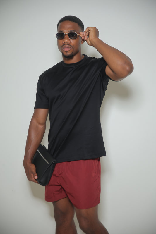 THE SUAVÉ COAST SWIMSHORT BURGUNDY