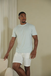 DOUBLE MERCERIZED T-SHIRT - IJS BLAUW
