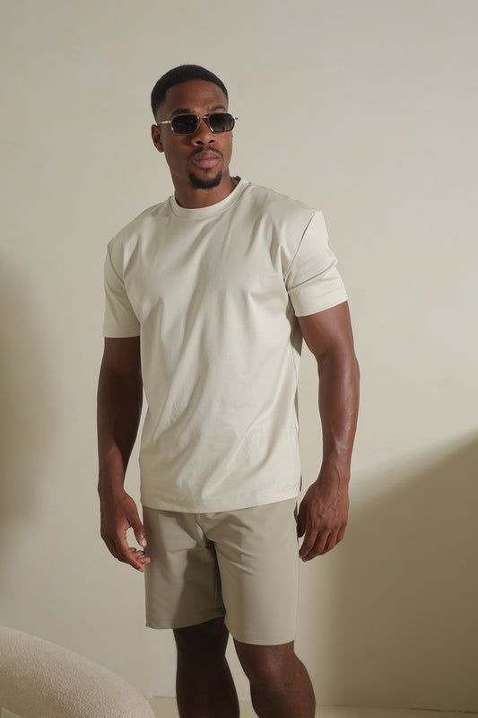 DOUBLE MERCERIZED T-SHIRT - PAREL WIT