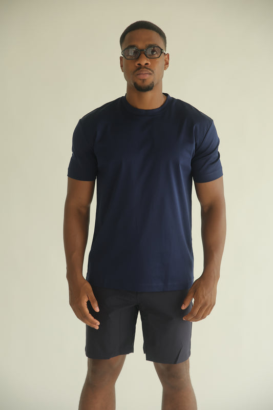 DE SUAVE MOTION TECH SHORT MARINE BLAUW