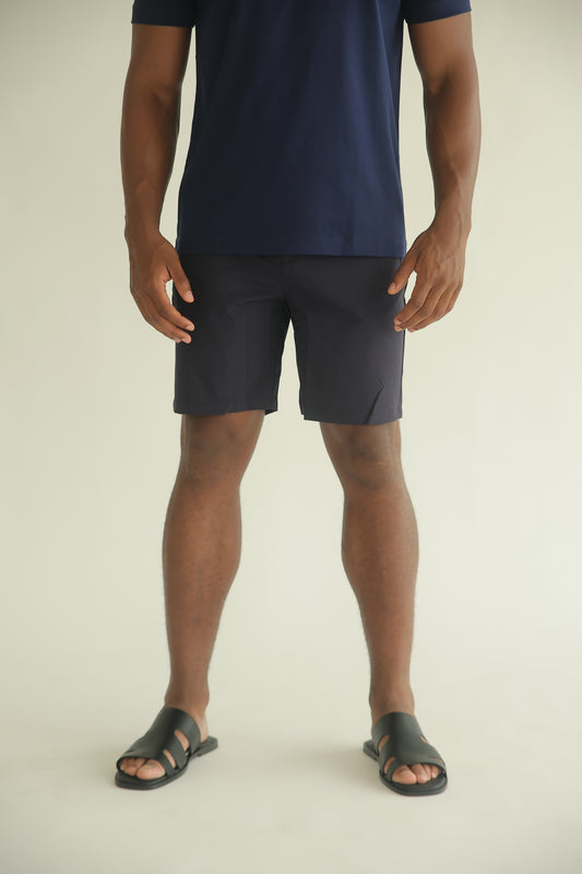 DE SUAVE MOTION TECH SHORT MARINE BLAUW