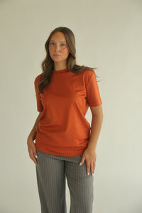 DOUBLE MERCERIZED T-SHIRT - ORANJE
