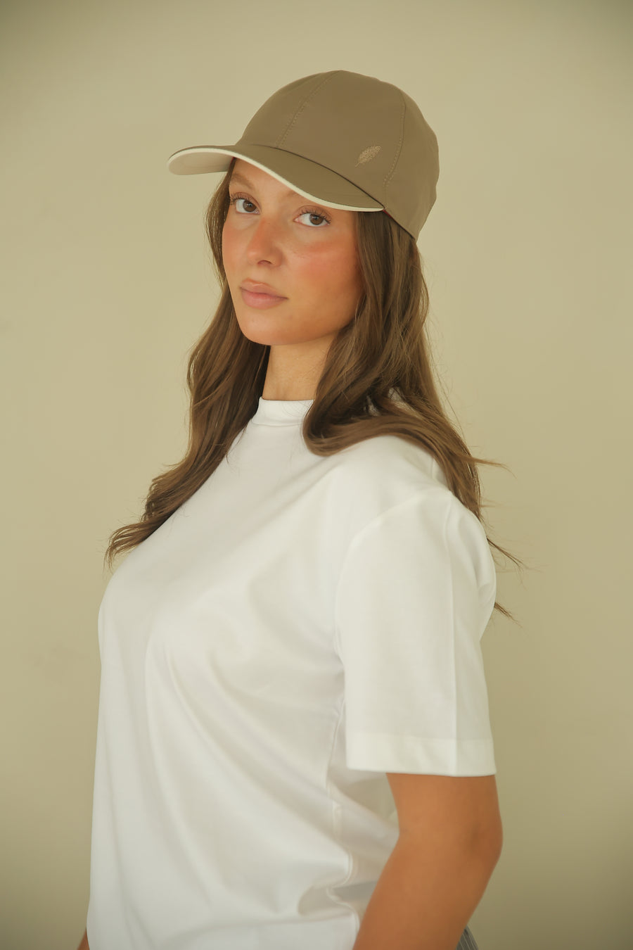 SIUAVE TWO TONE CAP - TAUPE WIT 
