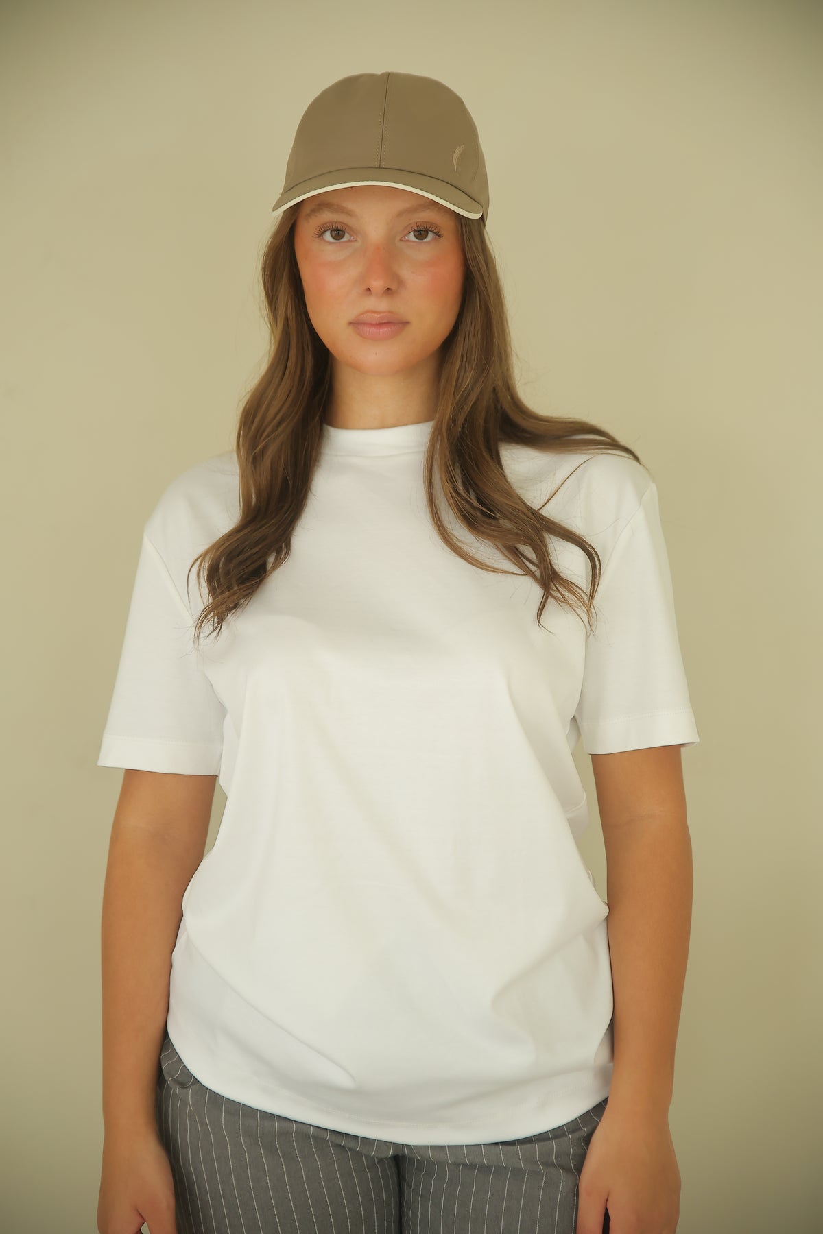SIUAVE TWO TONE CAP - TAUPE WIT 