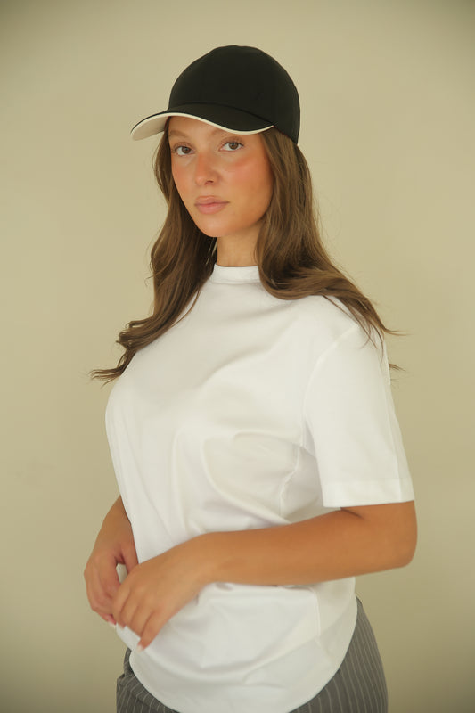 SUAVE CAP - BLACK WHITE