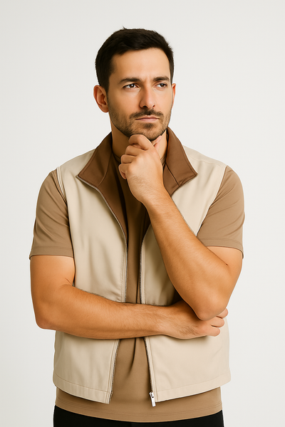 De essentiële Vérso Bodywarmer Mocca/Creme