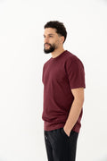 DOUBLE MERCERIZED T-SHIRT - BORDEAUX ROOD
