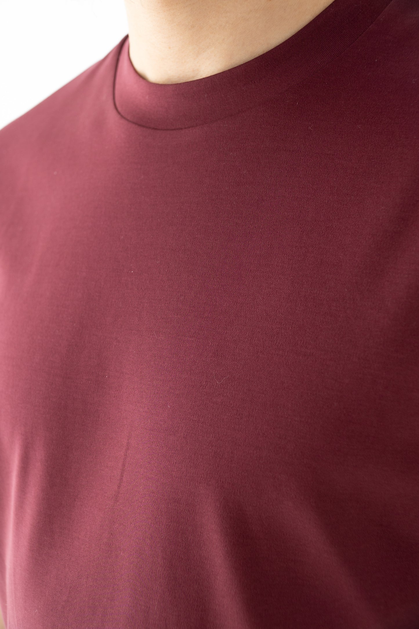 DOUBLE MERCERIZED T-SHIRT - BORDEAUX ROOD