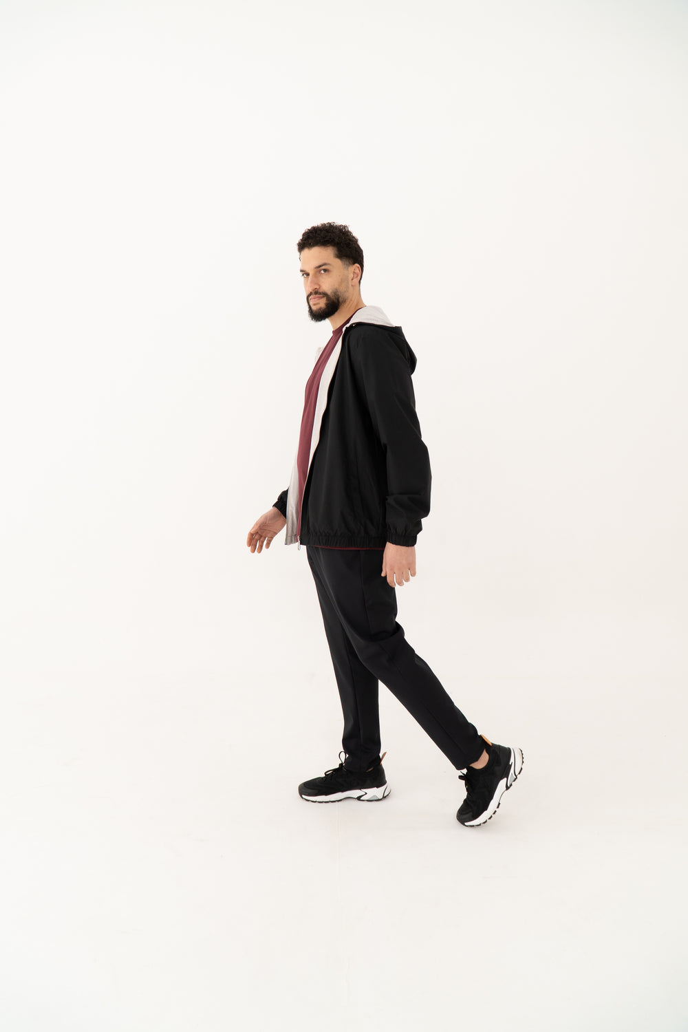 marone reversible zwarte jas premium heren jas