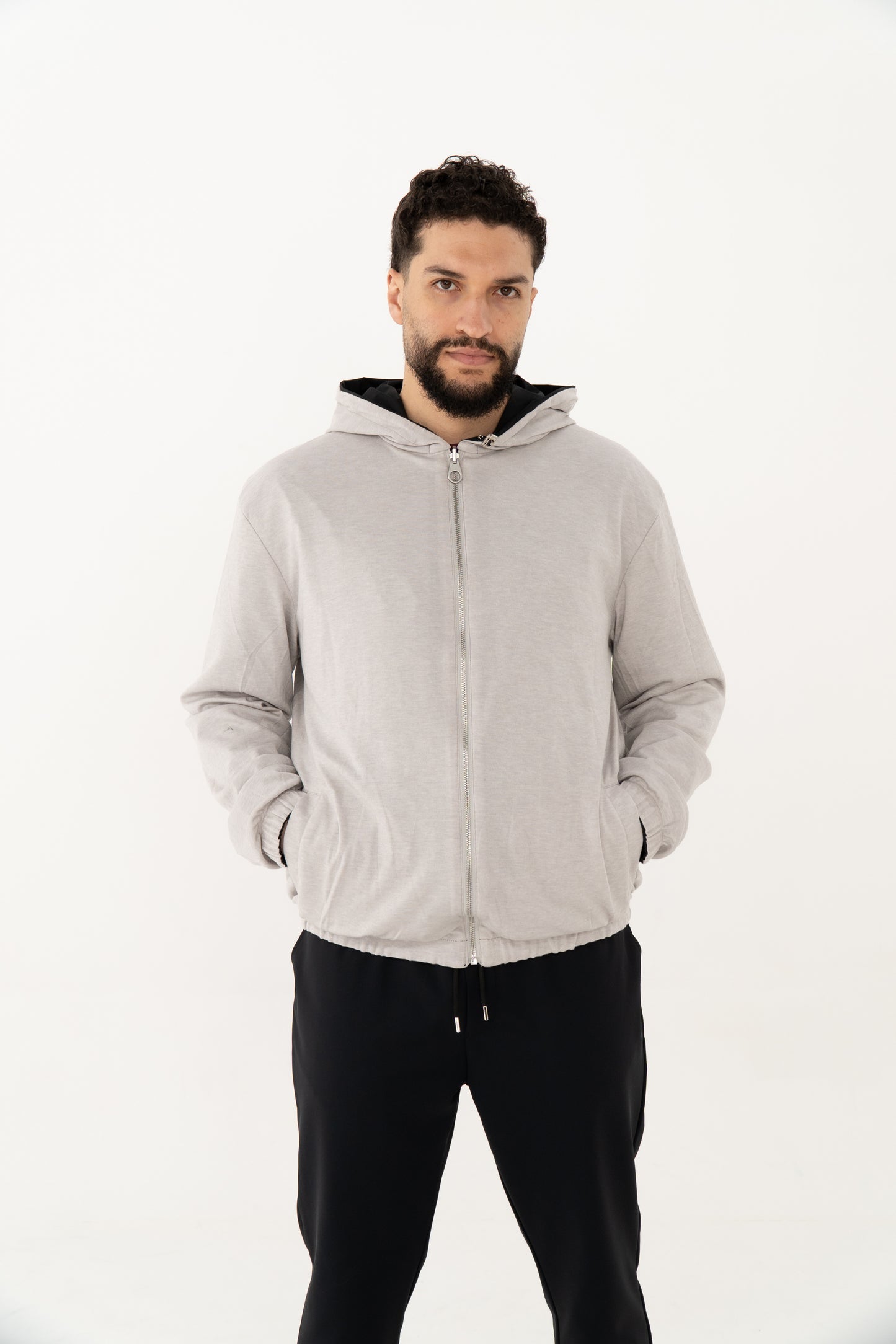 MARONE DUBBELZIJDIGE ZWARTE JAS