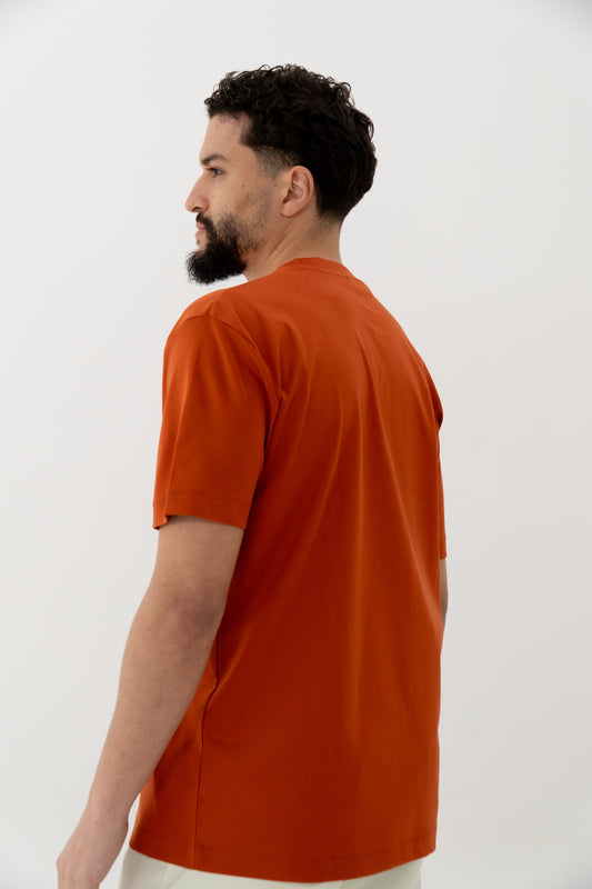 DOUBLE MERCERIZED T-SHIRT - ORANJE