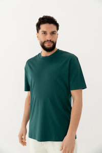 DOUBLE MERCERIZED T-SHIRT - TURQUOISE GROEN