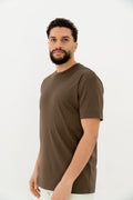 DOUBLE MERCERIZED T-SHIRT - MOCCA BRUIN