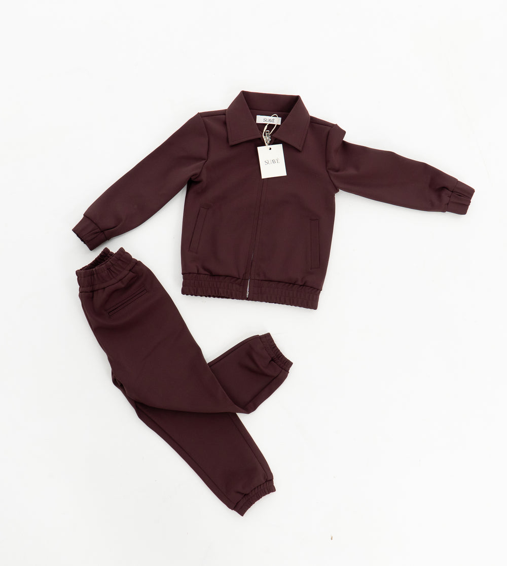 Lavory Kids Premium Trainingspak Bourgondië Voorzijde