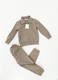 Lavory kinder premium trainingspak beige jas en broek set