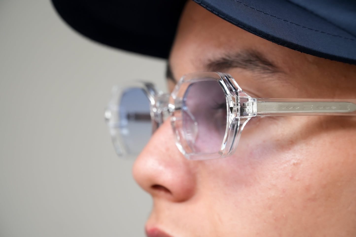 De Essentiële Bril Transparant Blauw