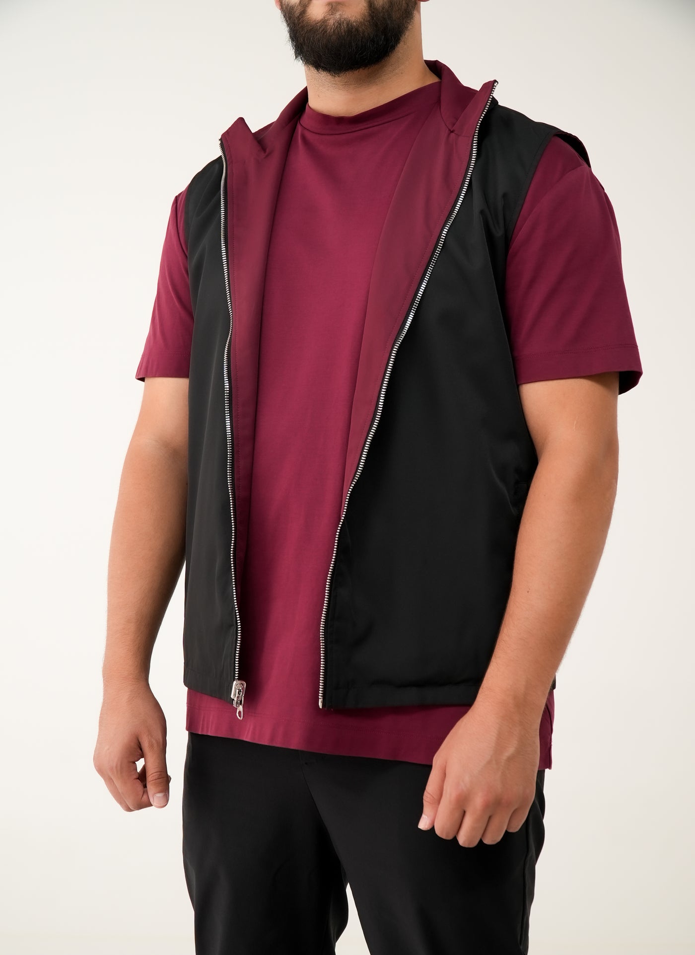 De Essential Vérso bodywarmer Bordeaux/Zwart