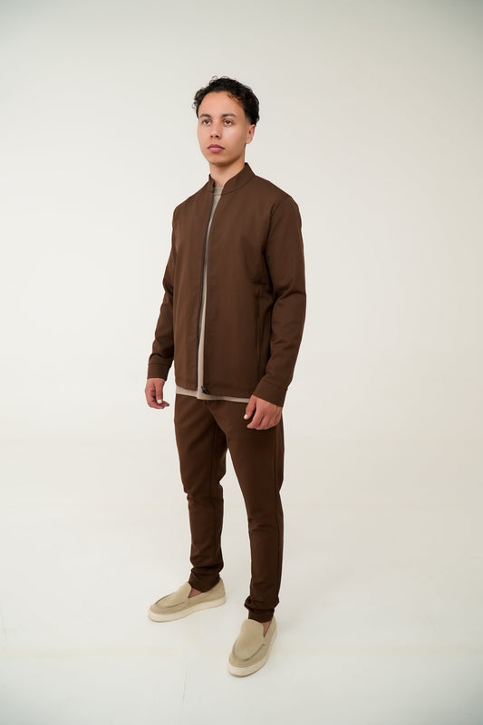 Het essentiële Mavéron trainingspak in mokkabruin