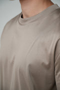 DOUBLE MERCERIZED T-SHIRT - TAUPE
