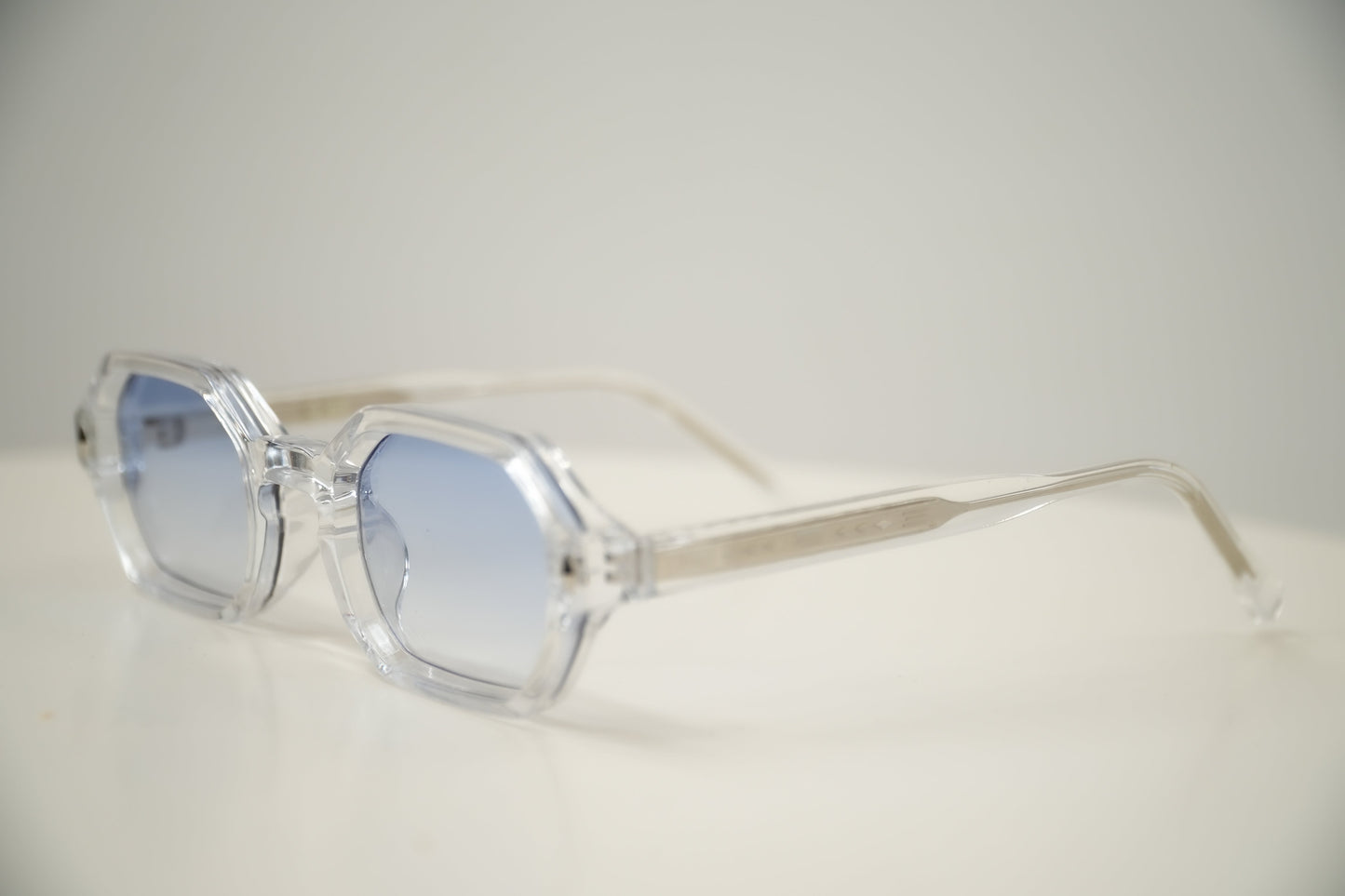 De Essentiële Bril Transparant Blauw