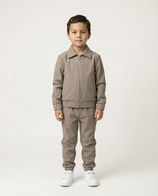 Lavory kinder trainingspak khaki comfortabele sportkleding