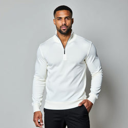 Suavé The Timeless Half-Zip Sweater Ivory White